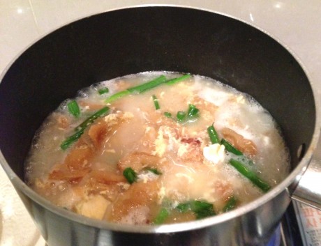 북어국 in a pot