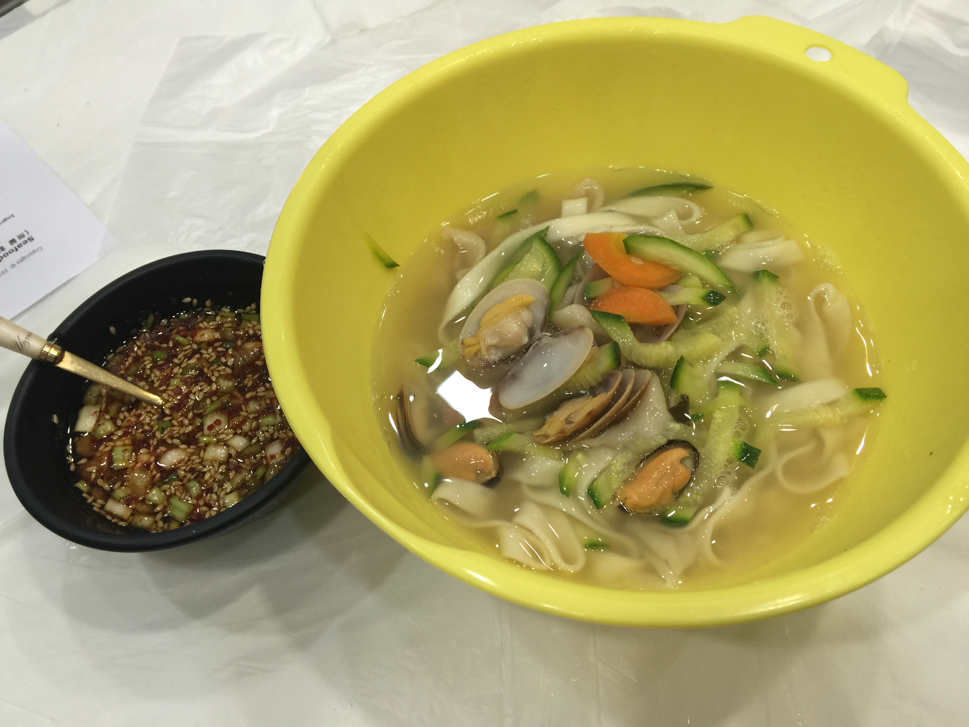 Korean handmade noodle soup